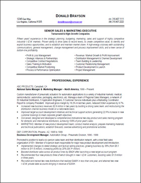 sample sales resume - before